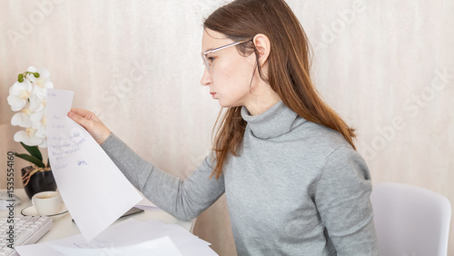 Stressed overworked business woman working from home take off glasses feel eye strain fatigued from laptop computer. Tired freelancer suffer from headache pain, remote work concept