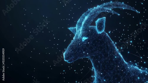 Abstract digital goat
