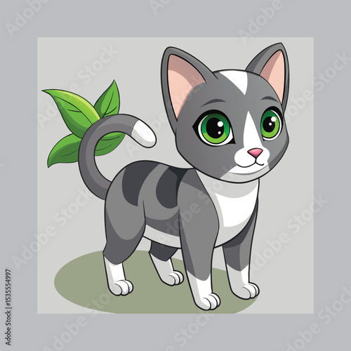 Adopt a pet square flyer template with photo of cat