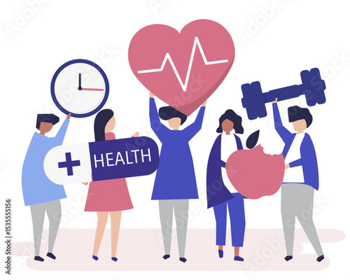 medical team with heart