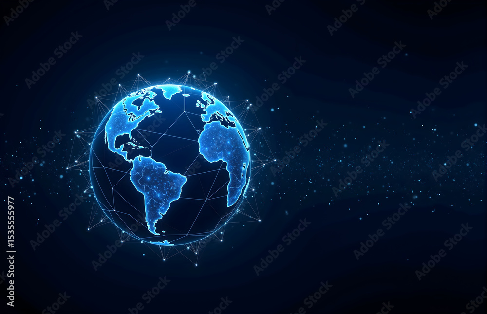 Fototapeta premium Tech - Sense Earth Network Connection