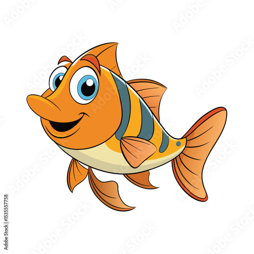 vector illustration of goldfish