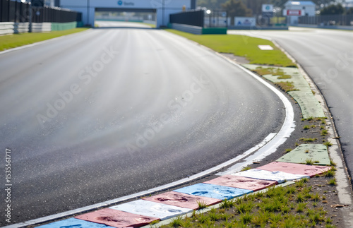 Close - up of Race Track Curve