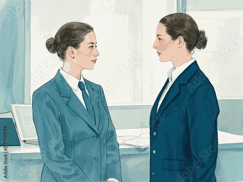 The Discussion Businessmen discussing work isolated watercolor vector illustration svg
