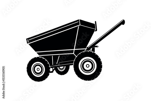 Farming Tools Silhouette Clipart – Agricultural Vehicle and Machinery Vector Art Design
