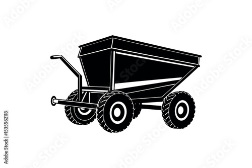 Farming Tools Silhouette Clipart – Agricultural Vehicle and Machinery Vector Art Design