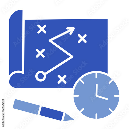 Strategic Planning  Icon Element For Design	