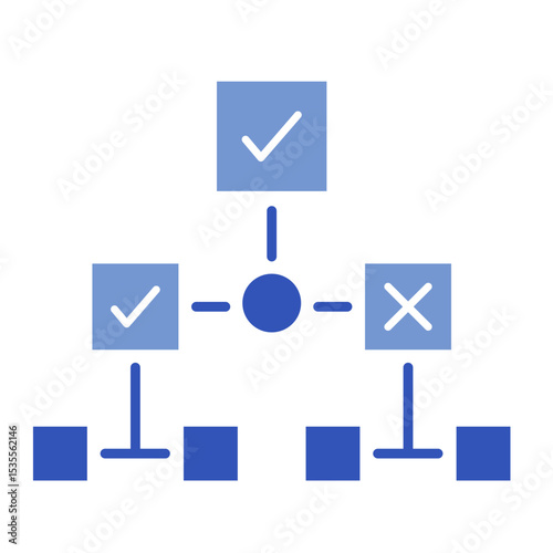 Decision Tree  Icon Element For Design	