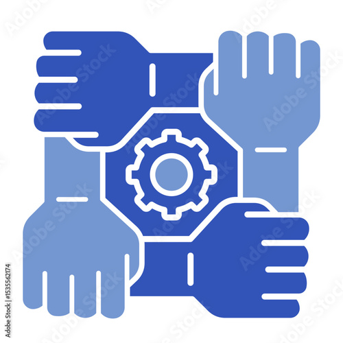 Team Collaboration  Icon Element For Design	