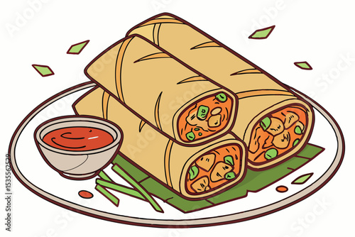 &lt;br/>
A vector illustration of a tasty and healthy breakfast meal with a fresh croissant and coffee
Fresh, tasty croissant and coffee breakfast meal, a healthy vector illustration