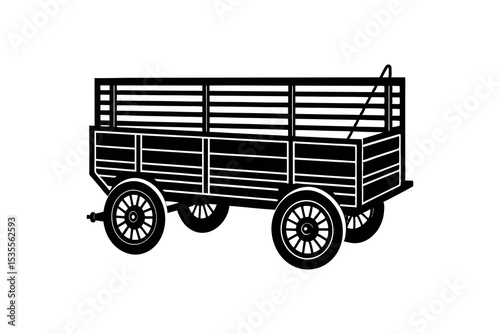 Farming Tools Silhouette Clipart – Agricultural Vehicle and Machinery Vector Art Design