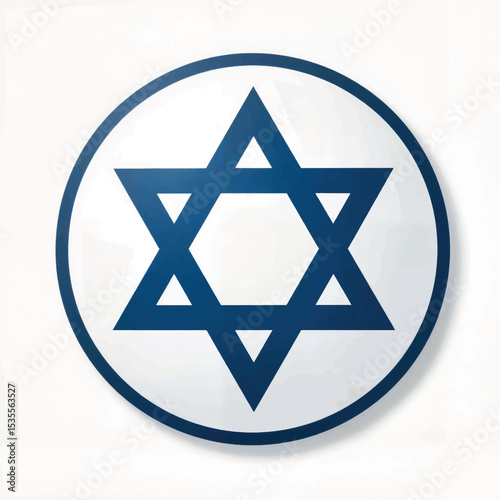 Kosher symbol in blue star on white background, dietary guidance