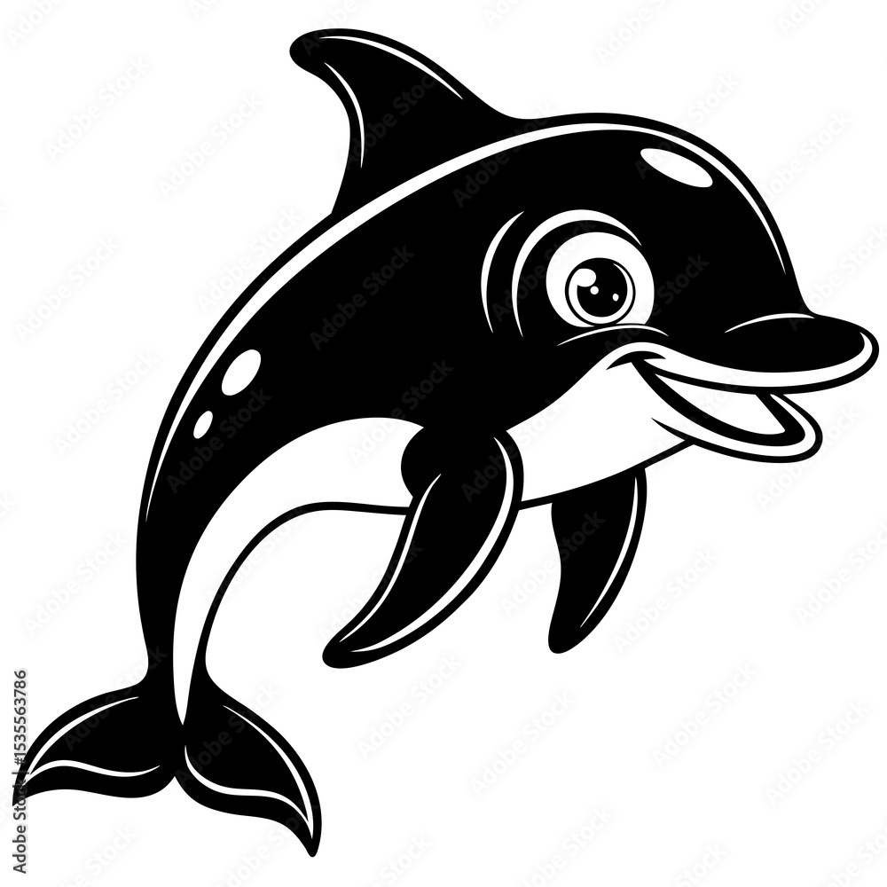 Fototapeta premium vector illustration of cartoon shark