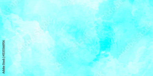 Soft sky-blue paint aquarelle hand-painted watercolor background design. beautiful bright blue paper texture. grunge effect light sky-blue shades watercolor background. watercolor scraped background.
