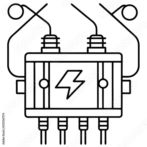 Circuit Breaker line art vector