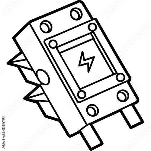 Circuit Breaker line art vector