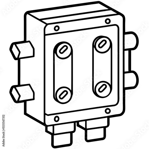 Circuit Breaker line art vector