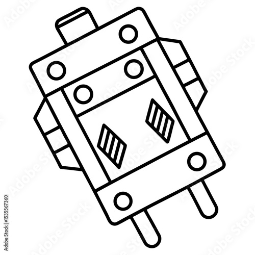 Circuit Breaker line art vector