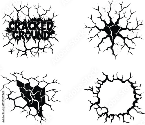 Cracked Wall SVG, Bullet Hole Svg, Broken Wall Svg, Explosion Svg, Cracked Wall Clipart,  Cut Files For Silhouette