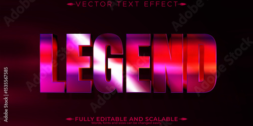 Legend editable text effect, editable laser and futuristic text style