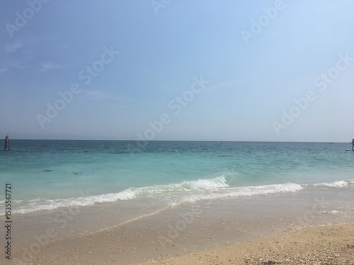 Bright blue and aquamarine sea
