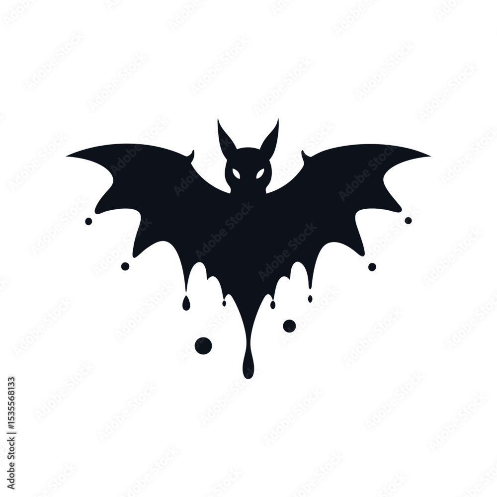 Fototapeta premium bat emerging from paint splash vector