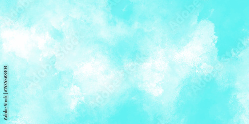 Abstract blue sky watercolor background. light blue background on blurred texture. watercolor stain with hand paint pattern on blue splash with canvas. beautiful blue sky with cloud.