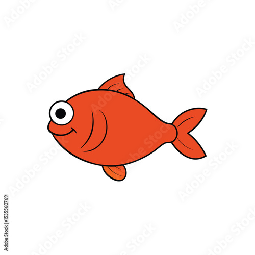 red fish isolated on white