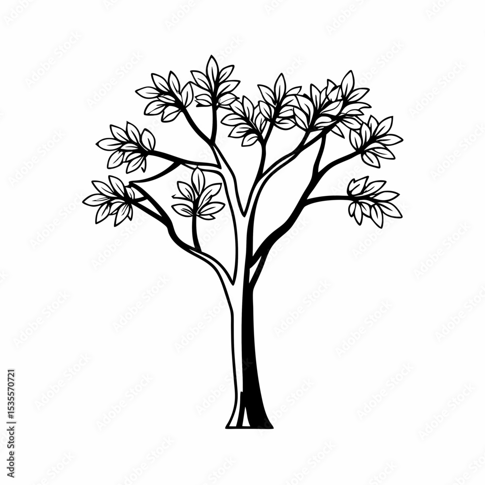 Obraz premium vector tree silhouette