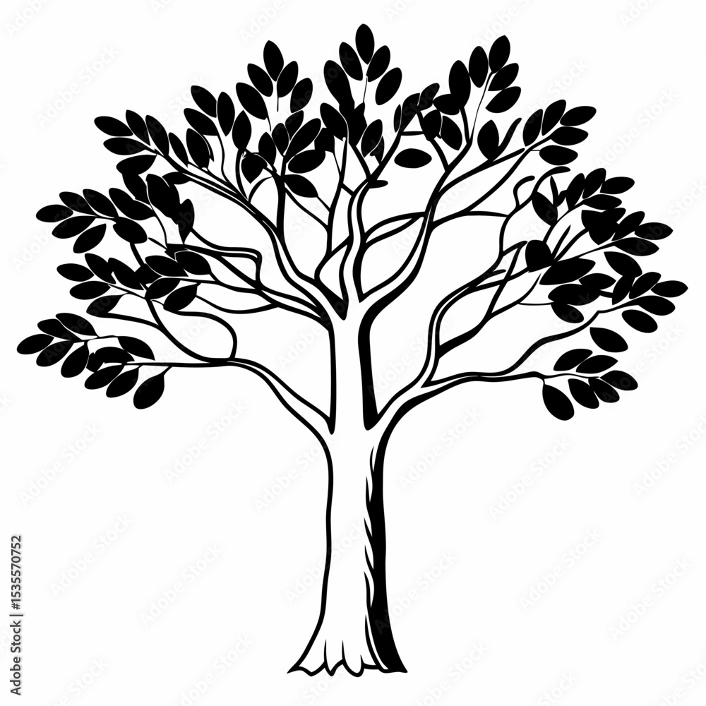 Obraz premium tree silhouette vector