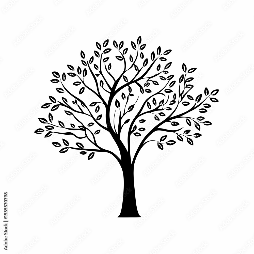 Obraz premium vector tree silhouette