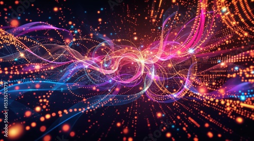 Abstract Glowing Light Streaks