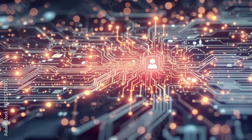 Circuit Board with Person Icon