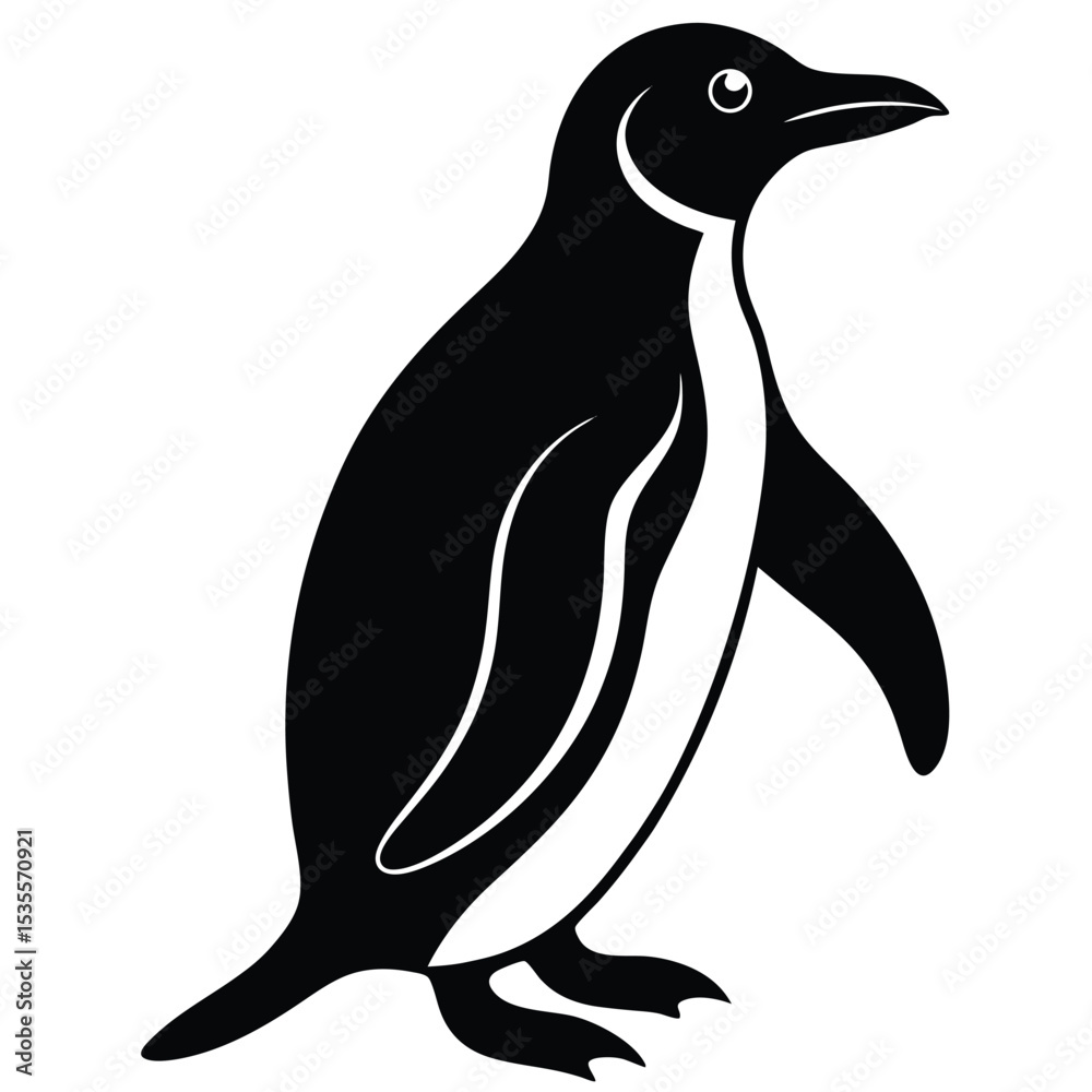 Obraz premium Penguin Clipart Vector Silhouette for Graphic Design