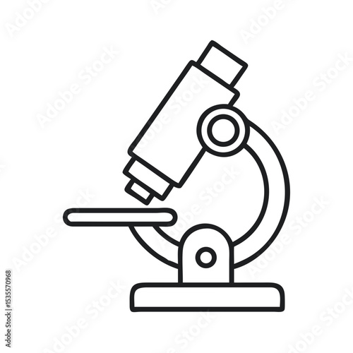 Microscope Icon for Education and Science in a Sleek Design
