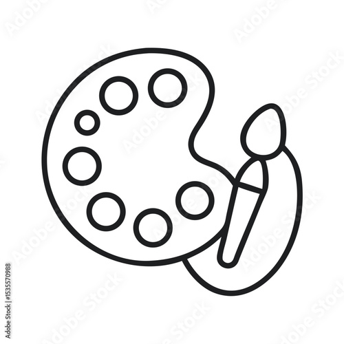 Explore Artistic Creativity With an Educational Paint Palette Icon for Learning