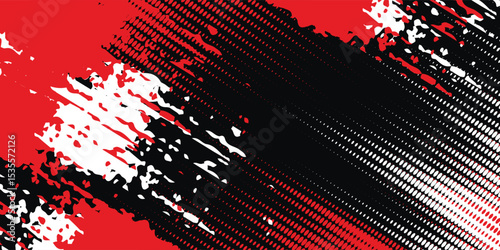 halftone on white and red background. Vector dots glitter or halftone glitter pattern texture Pop Art Style Background. vector grunge arts red grunge