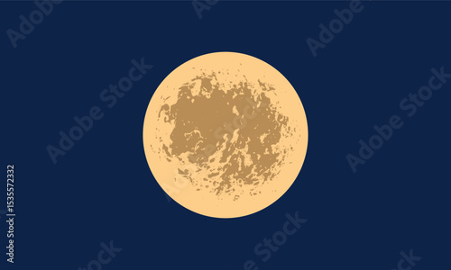 cosmic moon vector illustration, universe design, planet vector, space vector design