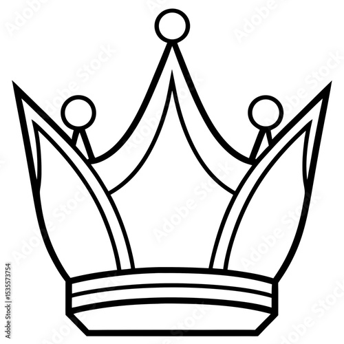 crown line art vector