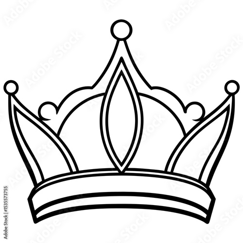 crown line art vector