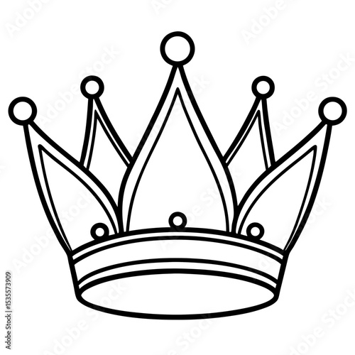 crown line art vector