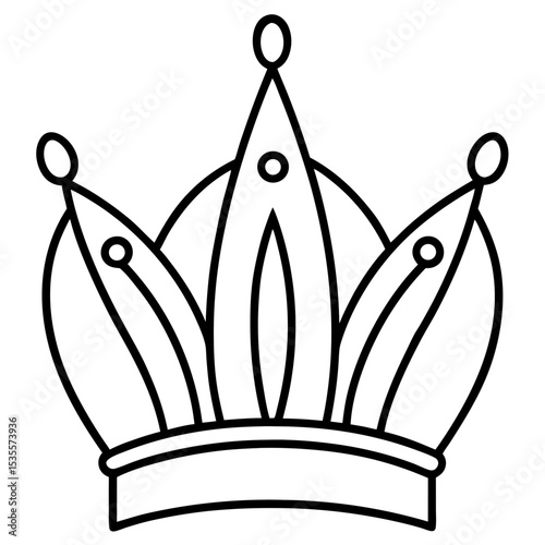 crown line art vector