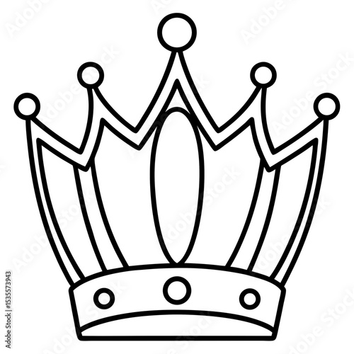 crown line art vector