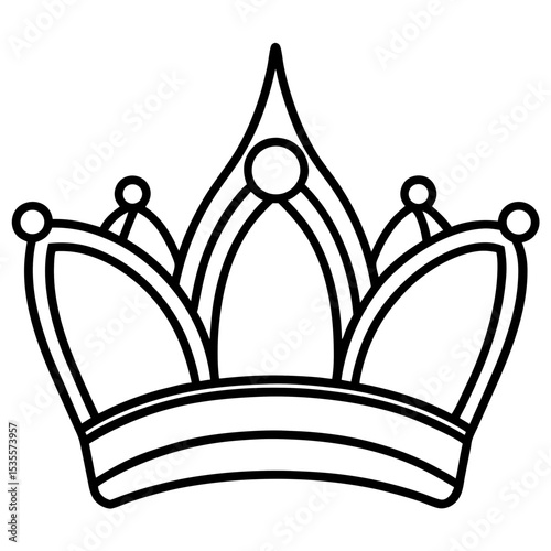 crown line art vector
