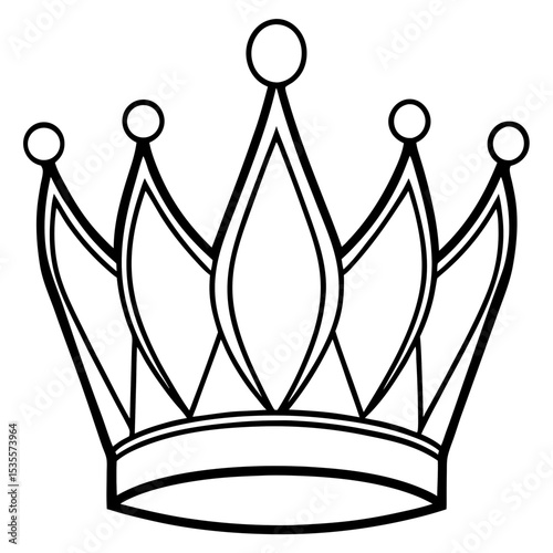 crown line art vector