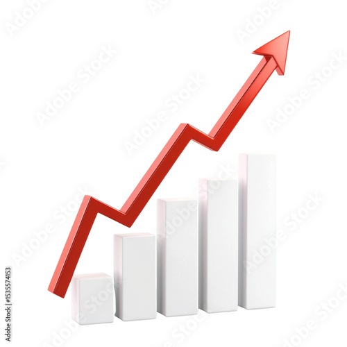 Free Download Increasing growth chart with upward trend, symbolizing success and progress. This graphic represents financial growth, business development, and positive trends in data analysis - GFXLoad