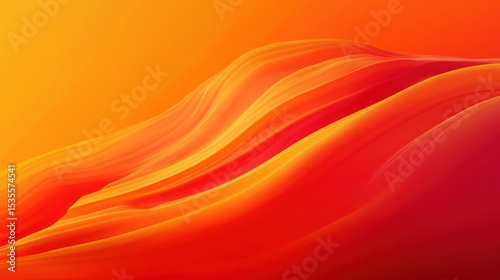 Abstract fiery waves with vibrant orange and red gradient, a captivating backdrop