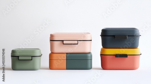 Stylish and Modern Food Storage Containers in Various Colors and Sizes for Meal Prep and Organization