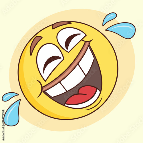 Laughing emoji with tears for comment reactions
