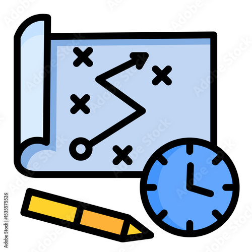 Strategic Planning  Icon Element For Design	